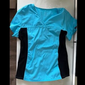 Teal Cherokee Scrub Top